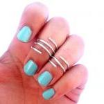 2 Above The Knuckle Rings - Wire Wrapped Above..