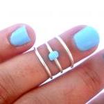 3 Above The Knuckle Rings - Sky Blue Above Knuckle..