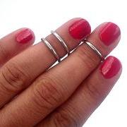 3 Above the Knuckle Rings - Antique Silver Above Knuckle Ring - Set of 3 by Tiny Box