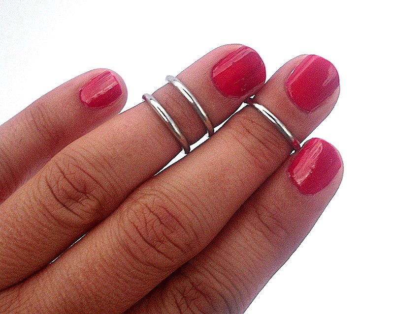 3 Above The Knuckle Rings - Antique Silver Above Knuckle Ring - Set Of 3 By Tiny Box